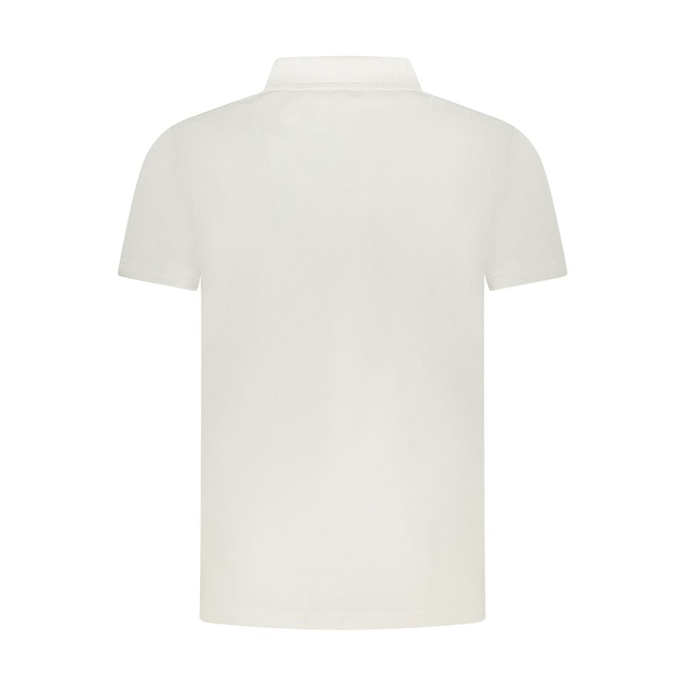 Cavalli Class White Cotton Men Polo Shirt