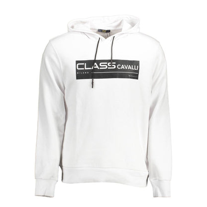 Cavalli Class White Cotton Sweater
