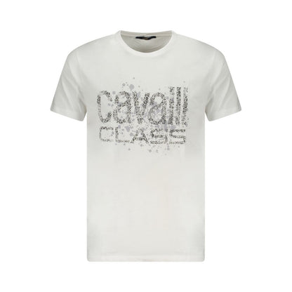 Cavalli Class White Cotton T-Shirt