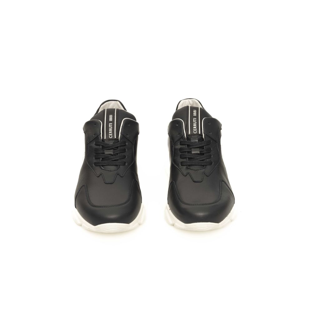 Cerruti 1881 Blue Cowhide Men Sneakers