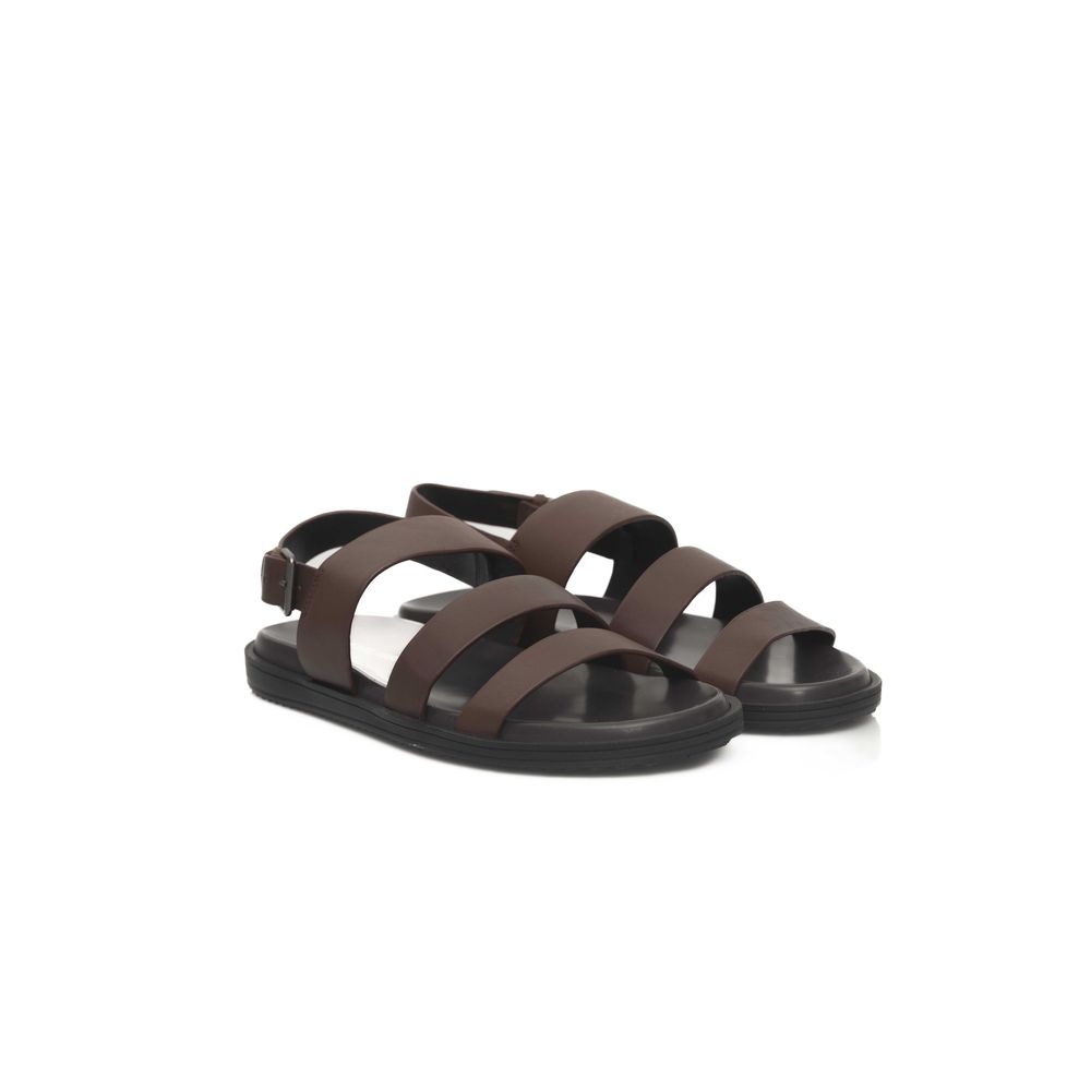 Cerruti 1881 Brown Cowhide Men Sandal