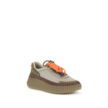 Chloé Bicolor Polyurethane Athletic Sneakers