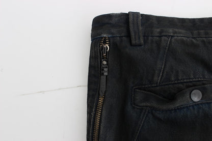 Costume National Blue Cotton Slim Pants Denim Jeans