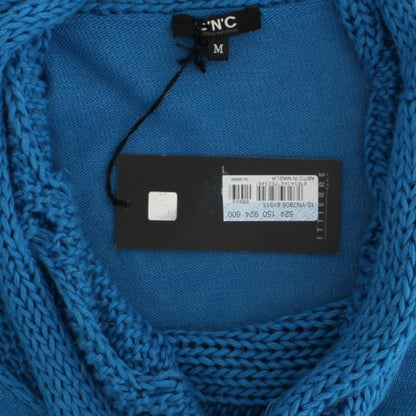 Costume National Blue knitted scoopneck sweater