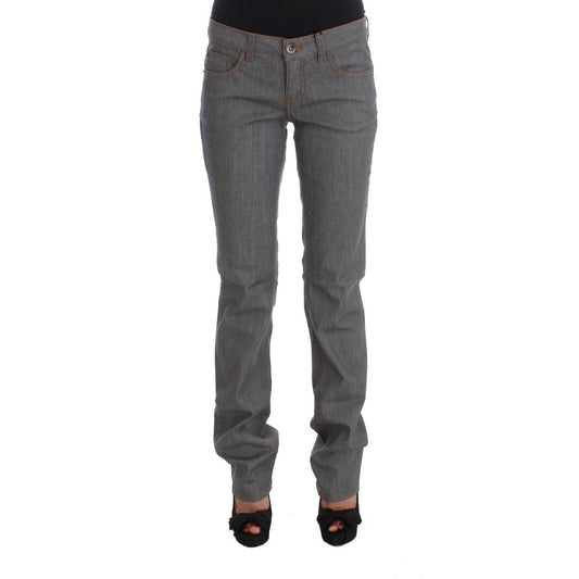Costume National Gray Cotton Regular Fit Denim Jeans