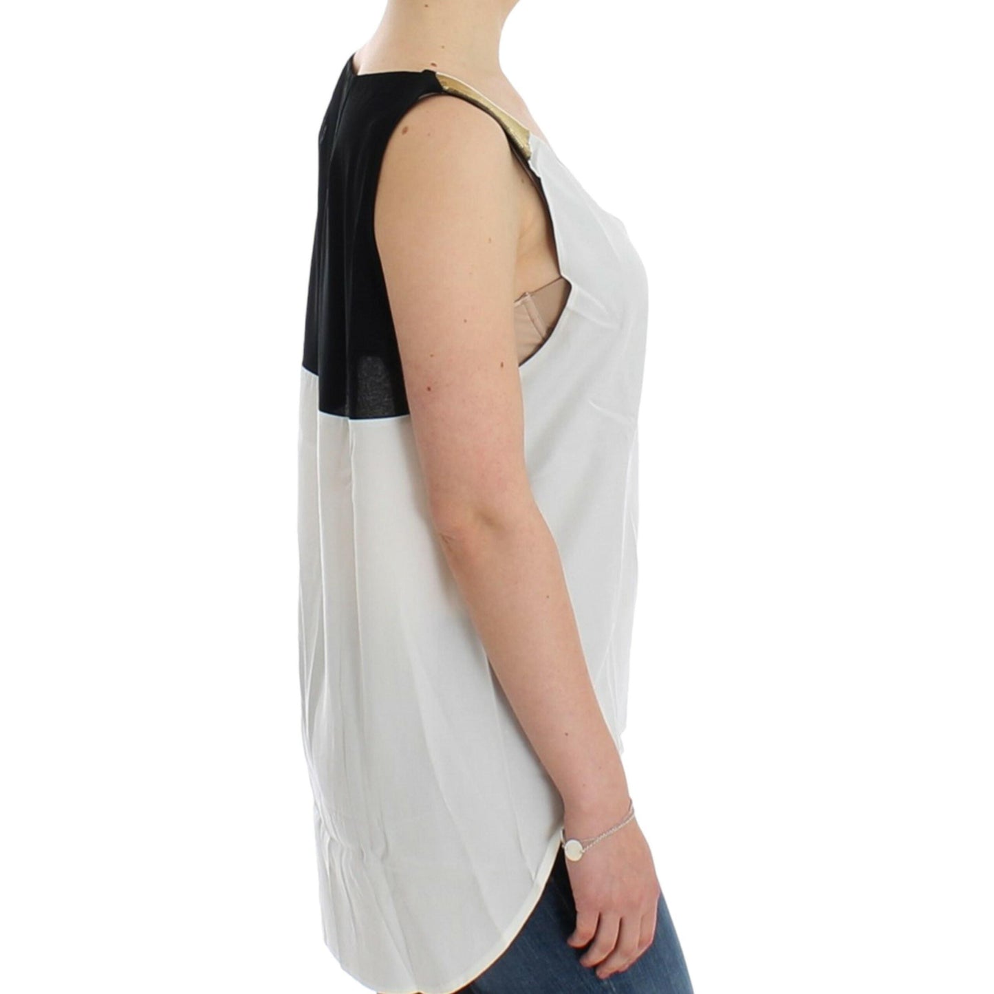 Costume National White sleeveless top