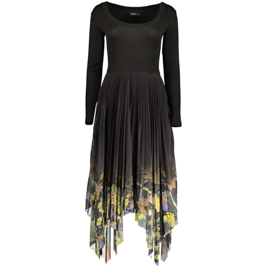 Desigual Black Polyester Casual Dress