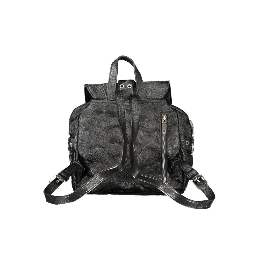 Desigual DE-43378 black polyurethane backpack for women