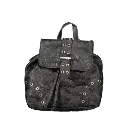 Desigual DE-43378 black polyurethane backpack for women