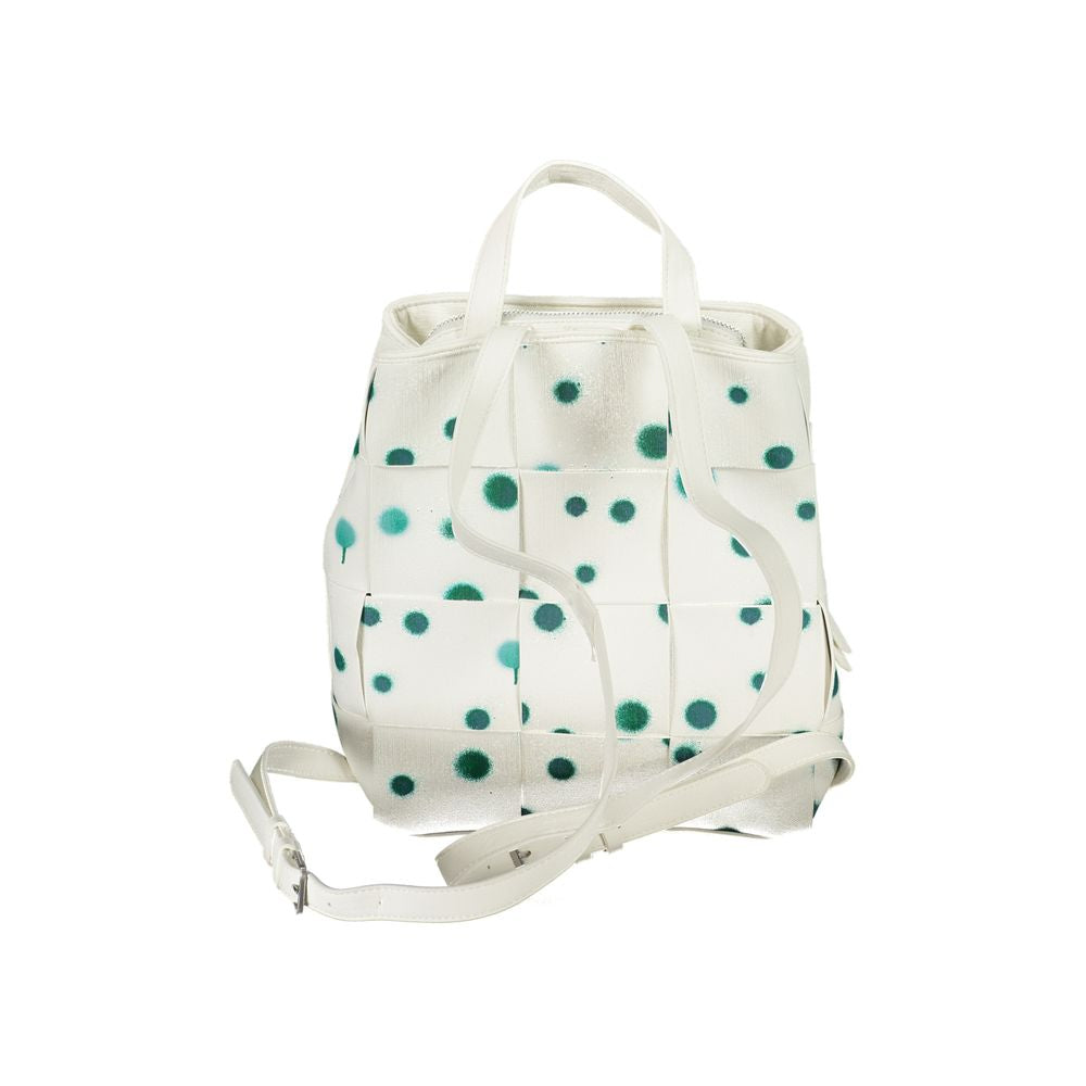 Desigual DE-28941 white polyurethane backpack for women