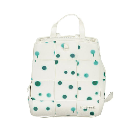 Desigual DE-28941 white polyurethane backpack for women