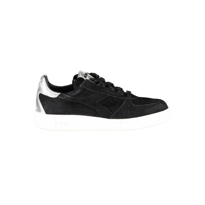 Diadora Black Leather Women Sneakers