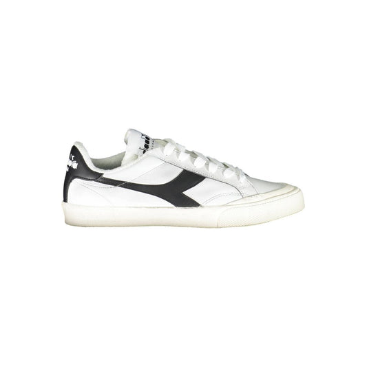 Diadora White Fabric Sneakers