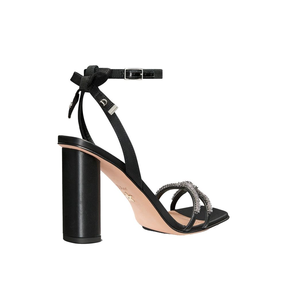 Dior Black Calfskin Stiletto Heel Sandals