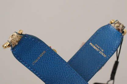 Dolce & Gabbana Beige Python Læder Floral Studded Skulder Strap