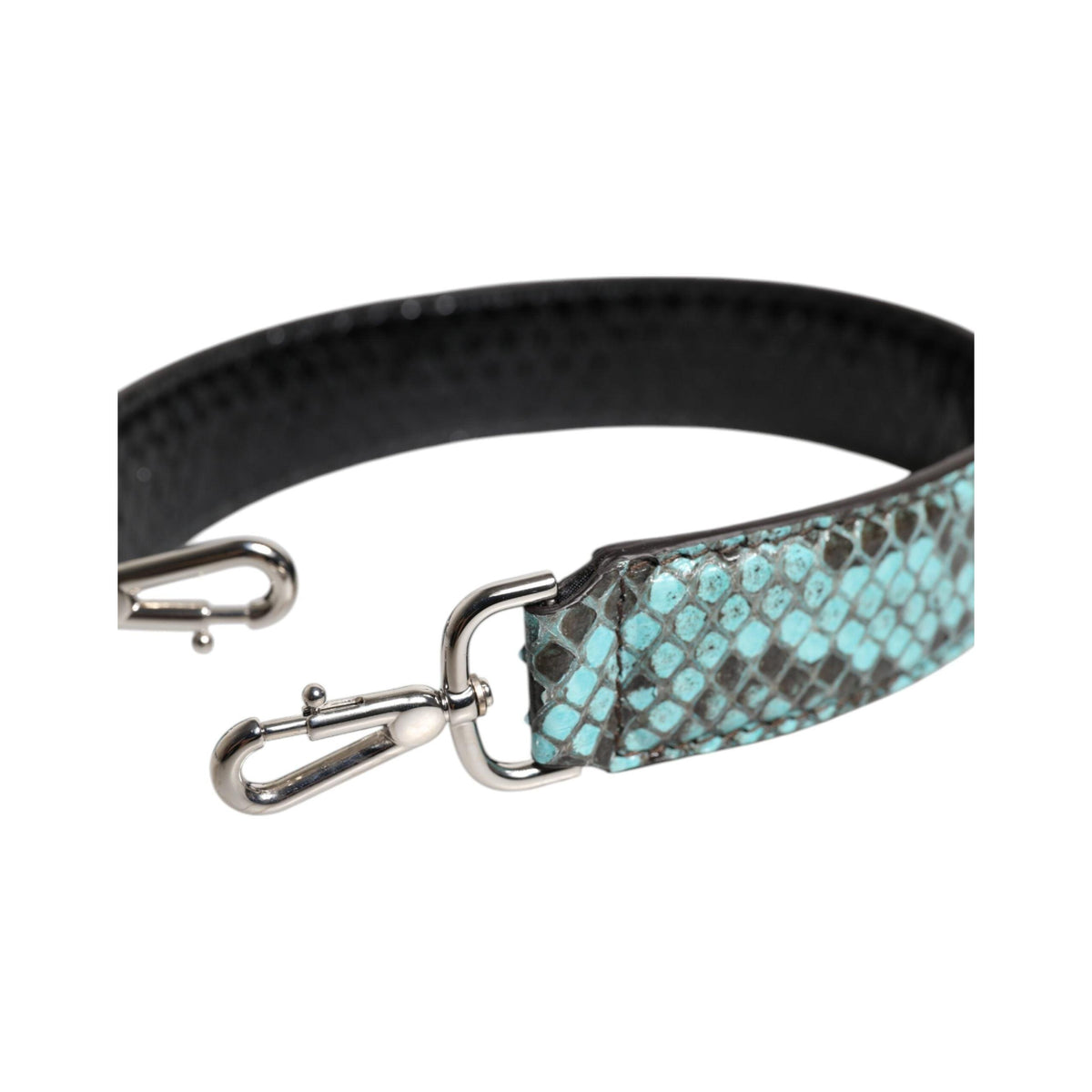 Dolce & Gabbana WMB437 black and blue python leather bag strap