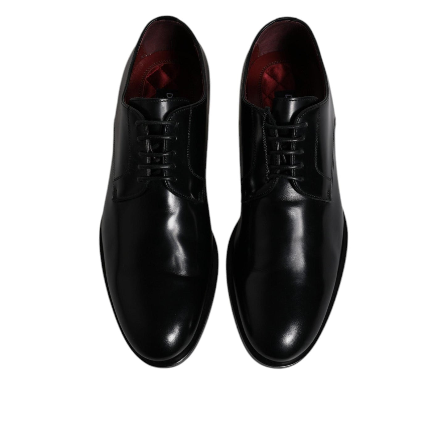 Dolce & Gabbana Black Calfskin Leather Derby Lace Up Formal Dress Shoes