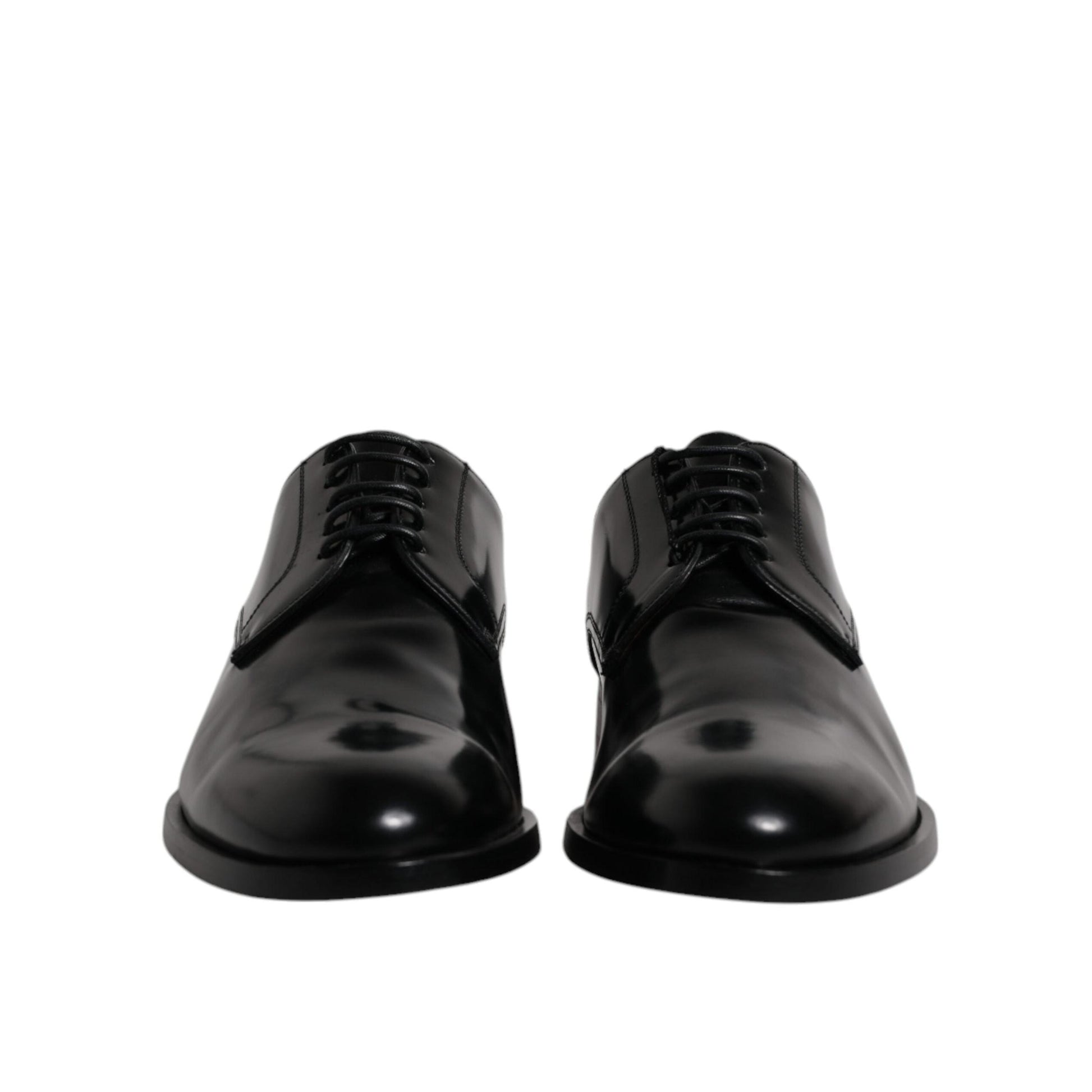 Dolce & Gabbana Black Calfskin Leather Derby Lace Up Formal Dress Shoes