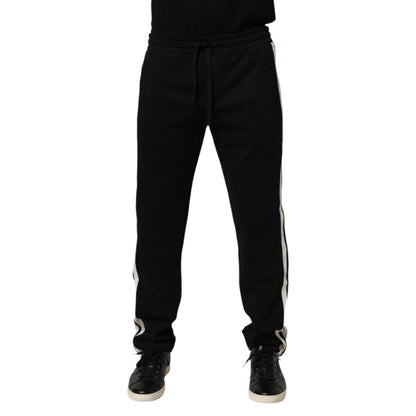 Dolce & Gabbana Black Cotton Jogger Sweatpants Trouser Pants
