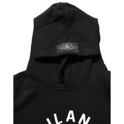Dolce & Gabbana Black Cotton Milano1984 Print Hoodie Sweater