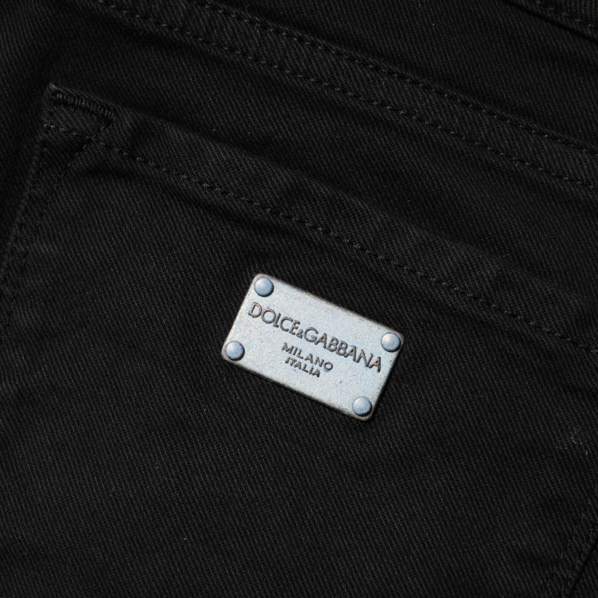 Dolce & Gabbana Black Cotton Skinny Mid Waist Denim Jeans