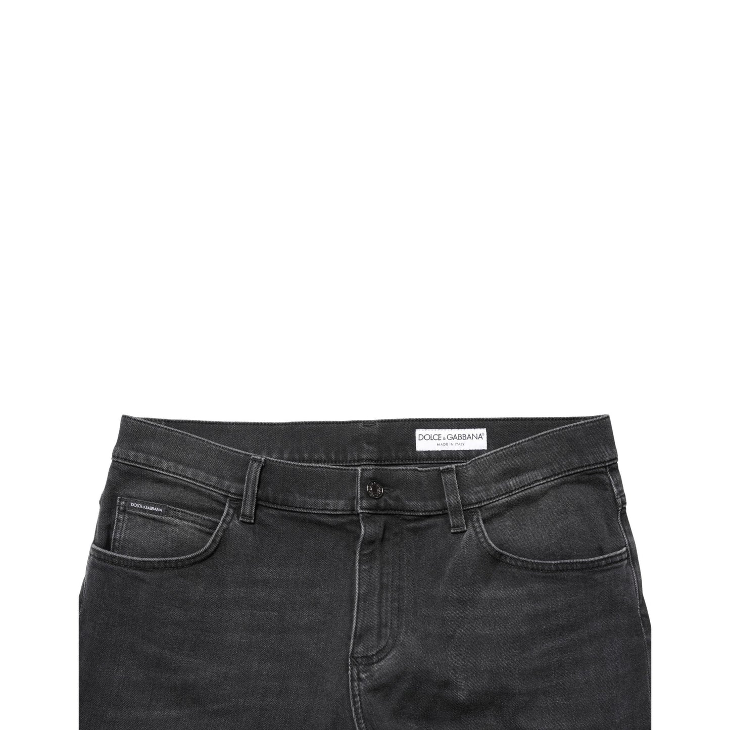 Dolce & Gabbana Black Cotton Stretch Regular SkinnyDenim Jeans