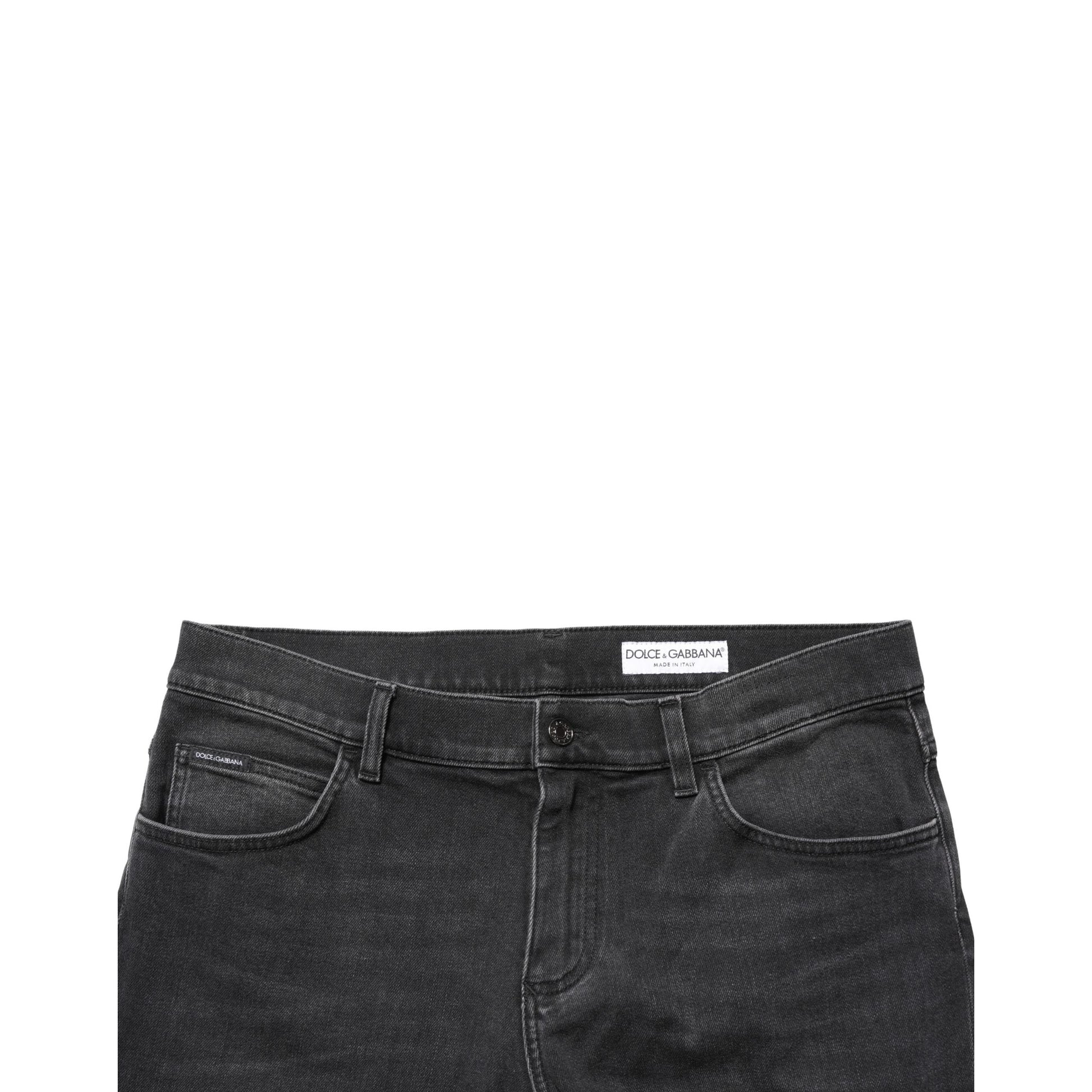 Dolce & Gabbana Black Cotton Stretch Regular SkinnyDenim Jeans