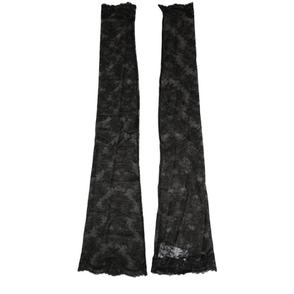 Dolce & Gabbana Black Floral Lace Nylon Stretch Knee High Socks