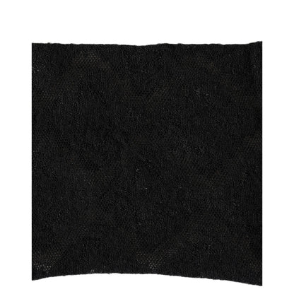 Dolce & Gabbana Black Floral Nylon Stretch Mid Calf Socks