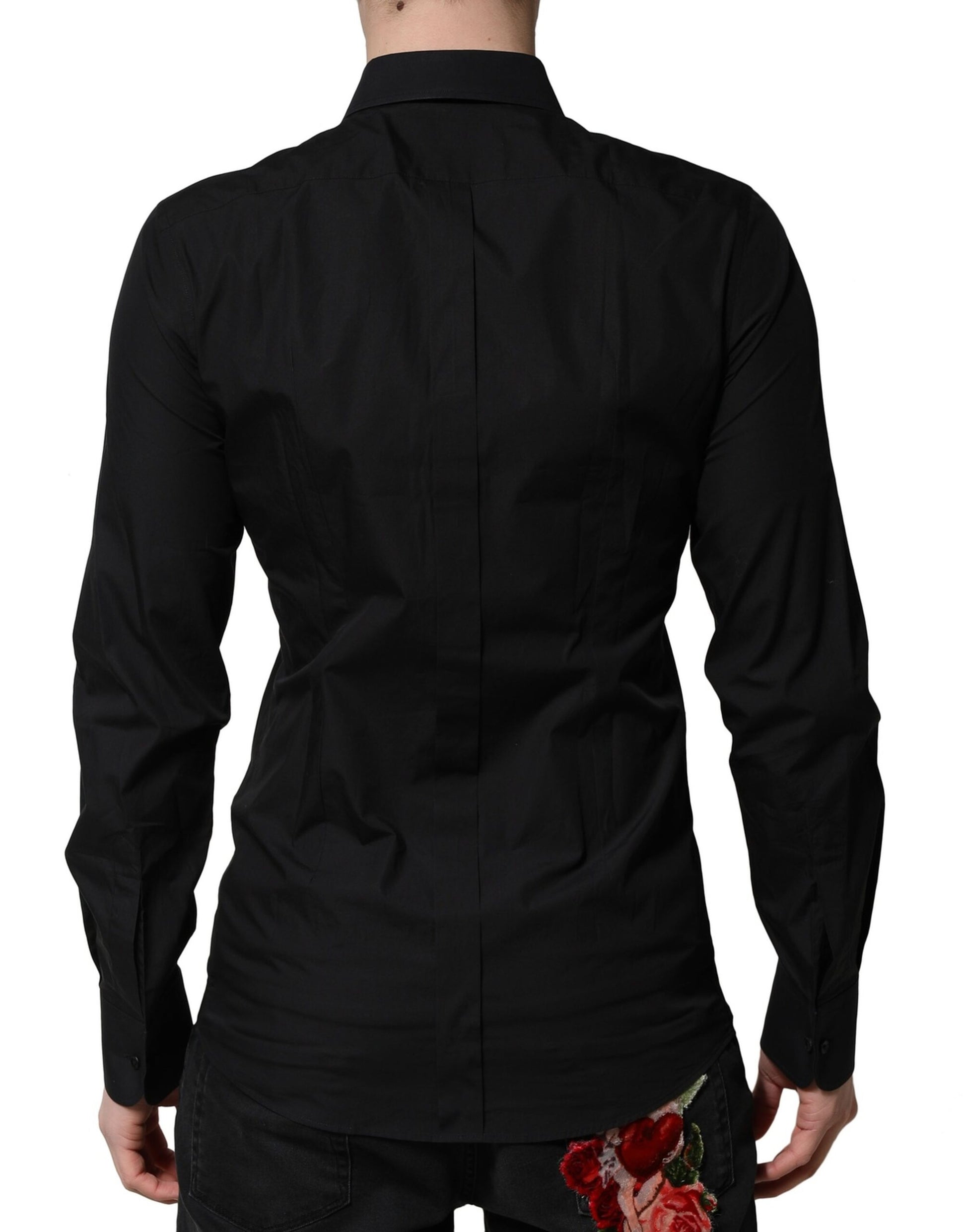 Dolce & Gabbana Black GOLD Long Sleeves Dress Formal Shirt