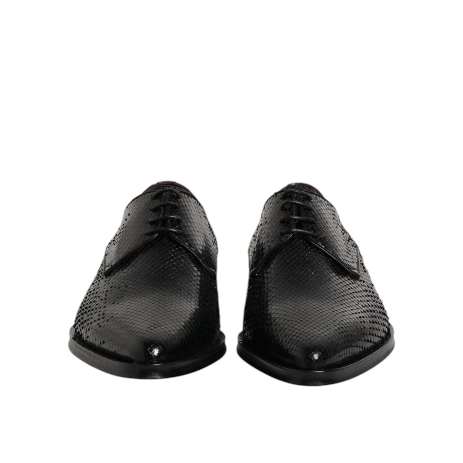 Dolce & Gabbana Black Leather Lace Up Dress Men Derby Shoes