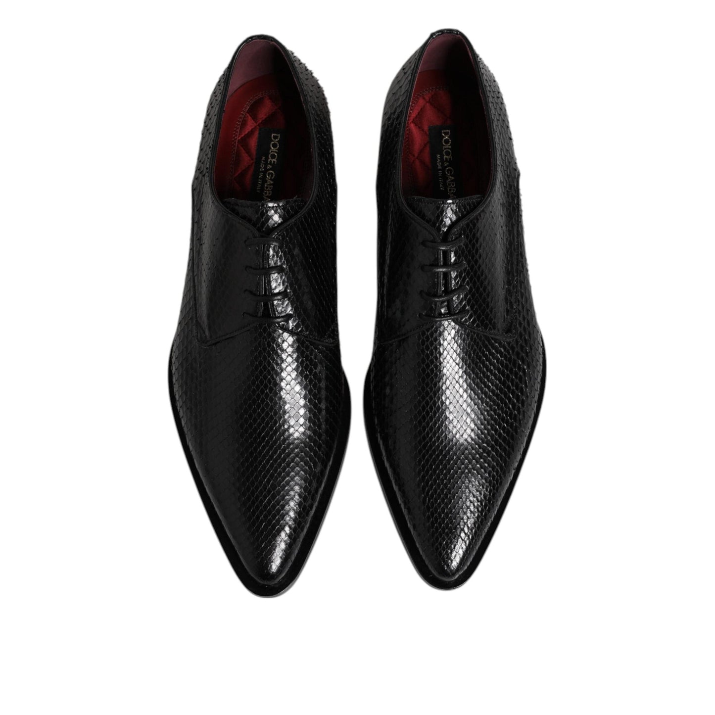 Dolce & Gabbana Black Leather Lace Up Dress Men Derby Shoes