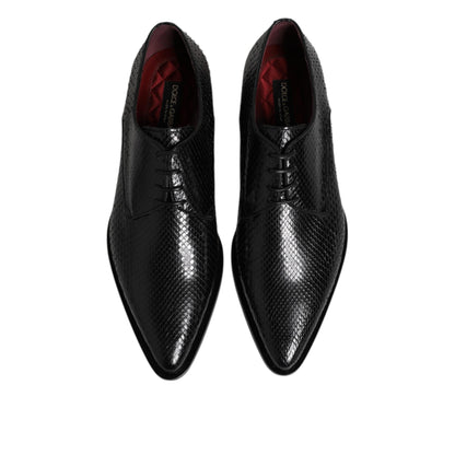 Dolce & Gabbana Black Leather Lace Up Dress Men Derby Shoes