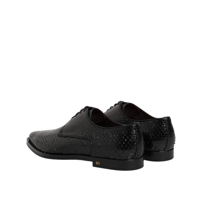 Dolce & Gabbana Black Leather Lace Up Dress Men Derby Shoes