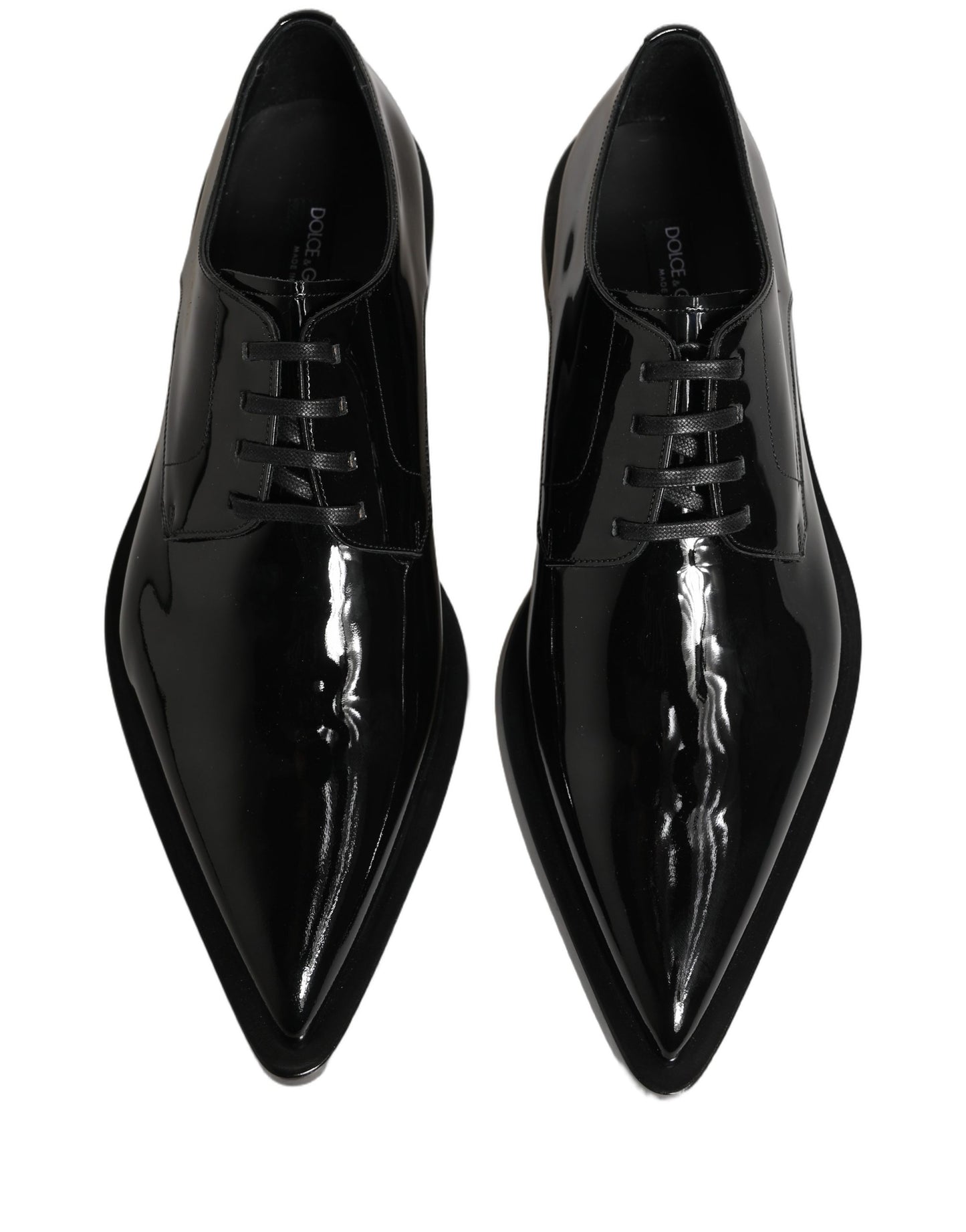 Dolce & Gabbana Black Leather Men Derby Dress Formal Shoes
