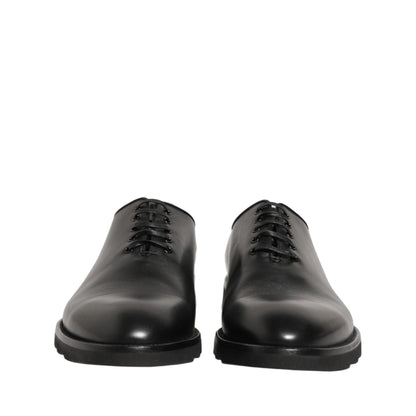 Dolce & Gabbana Black Leather Men Oxford Dress Formal Shoes