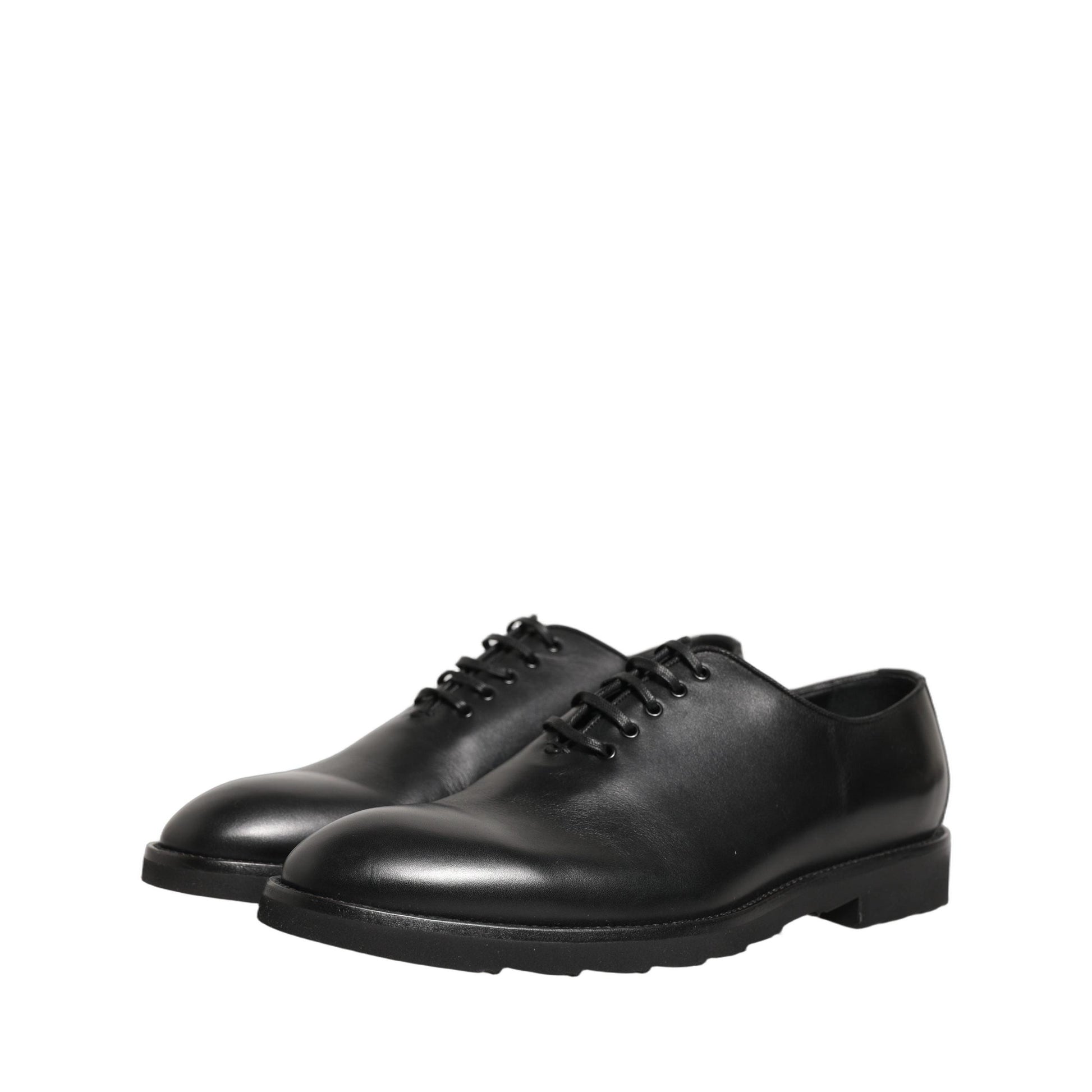 Dolce & Gabbana Black Leather Men Oxford Dress Formal Shoes