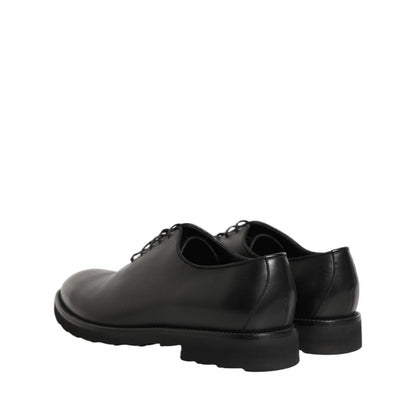 Dolce & Gabbana Black Leather Men Oxford Dress Formal Shoes