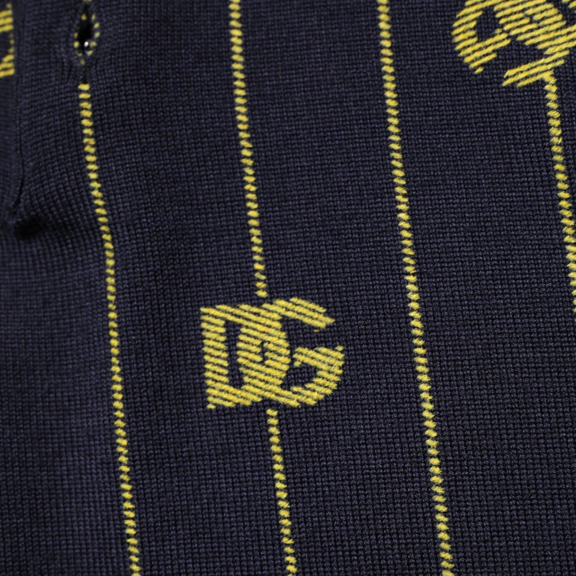 Dolce & Gabbana Black Logo Jacquard Knitted Polo Shirt T-shirt