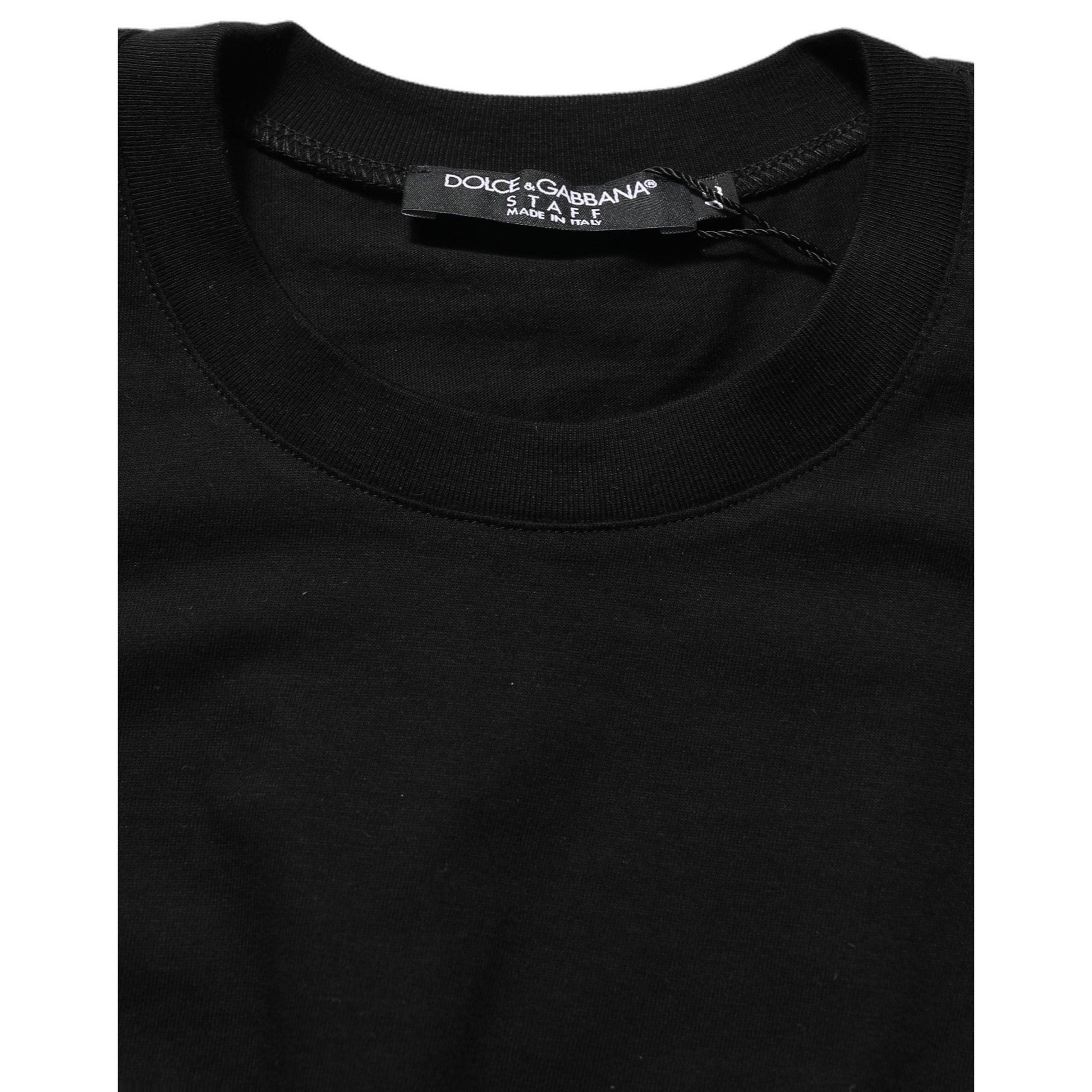 Dolce & Gabbana Black Long Sleeves Crew Neck Pullover Sweater