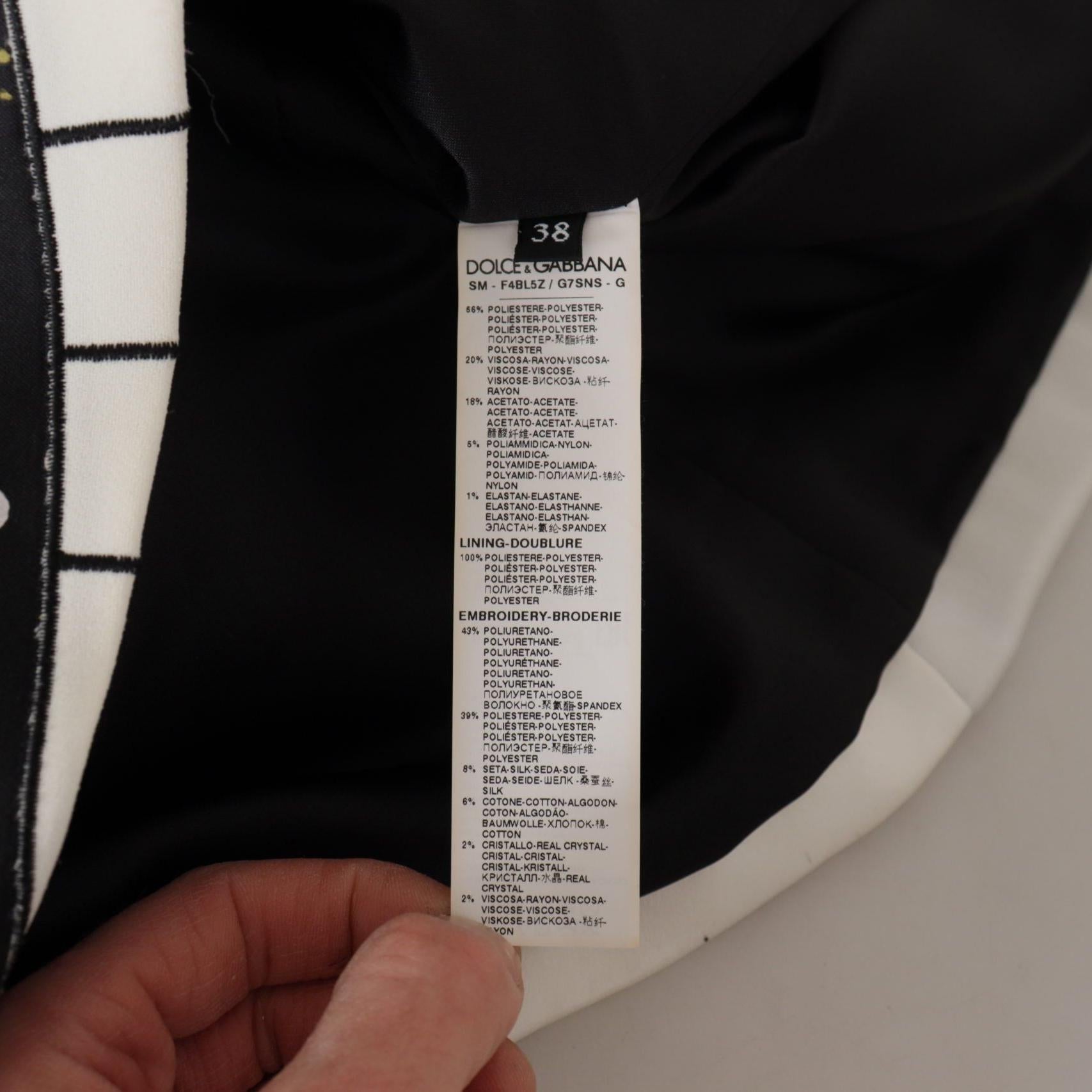 Dolce & Gabbana Black Love Clock Sequined Piano Skirt