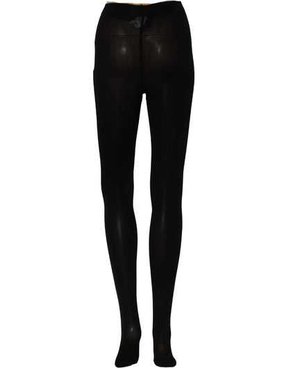 Dolce & Gabbana Black Nylon Sheer Tights Stockings Pantyhose Socks