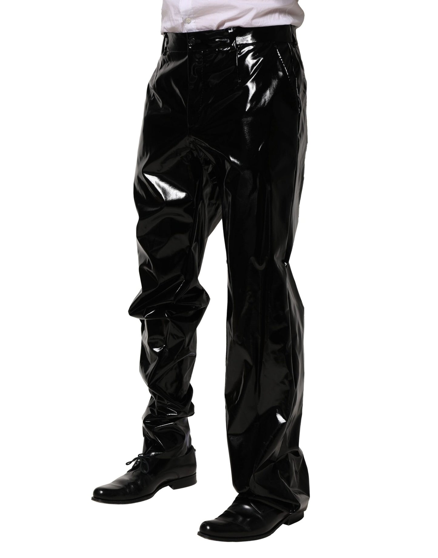 Dolce & Gabbana Black Nylon Straight Men Pants