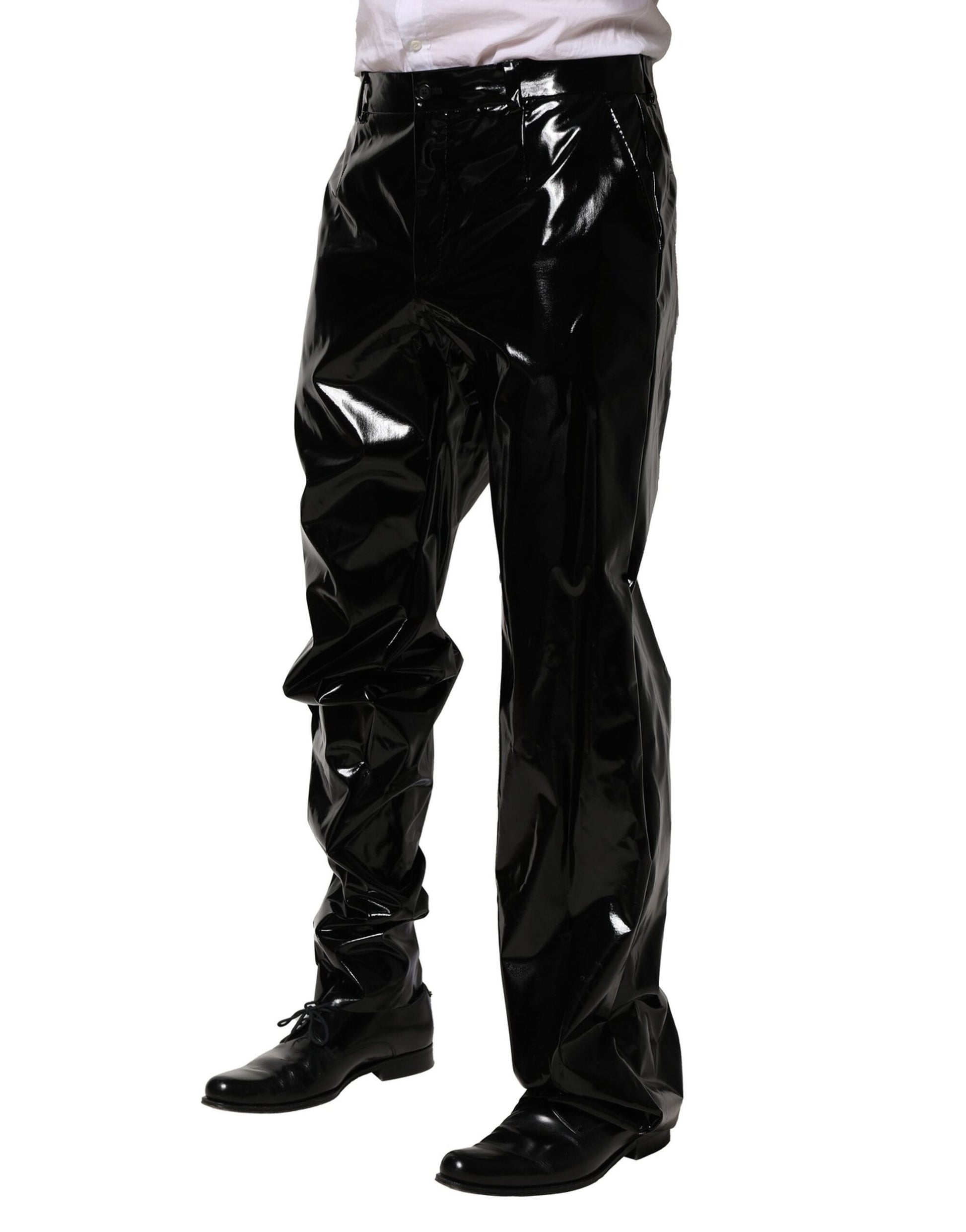 Dolce & Gabbana Black Nylon Straight Men Pants