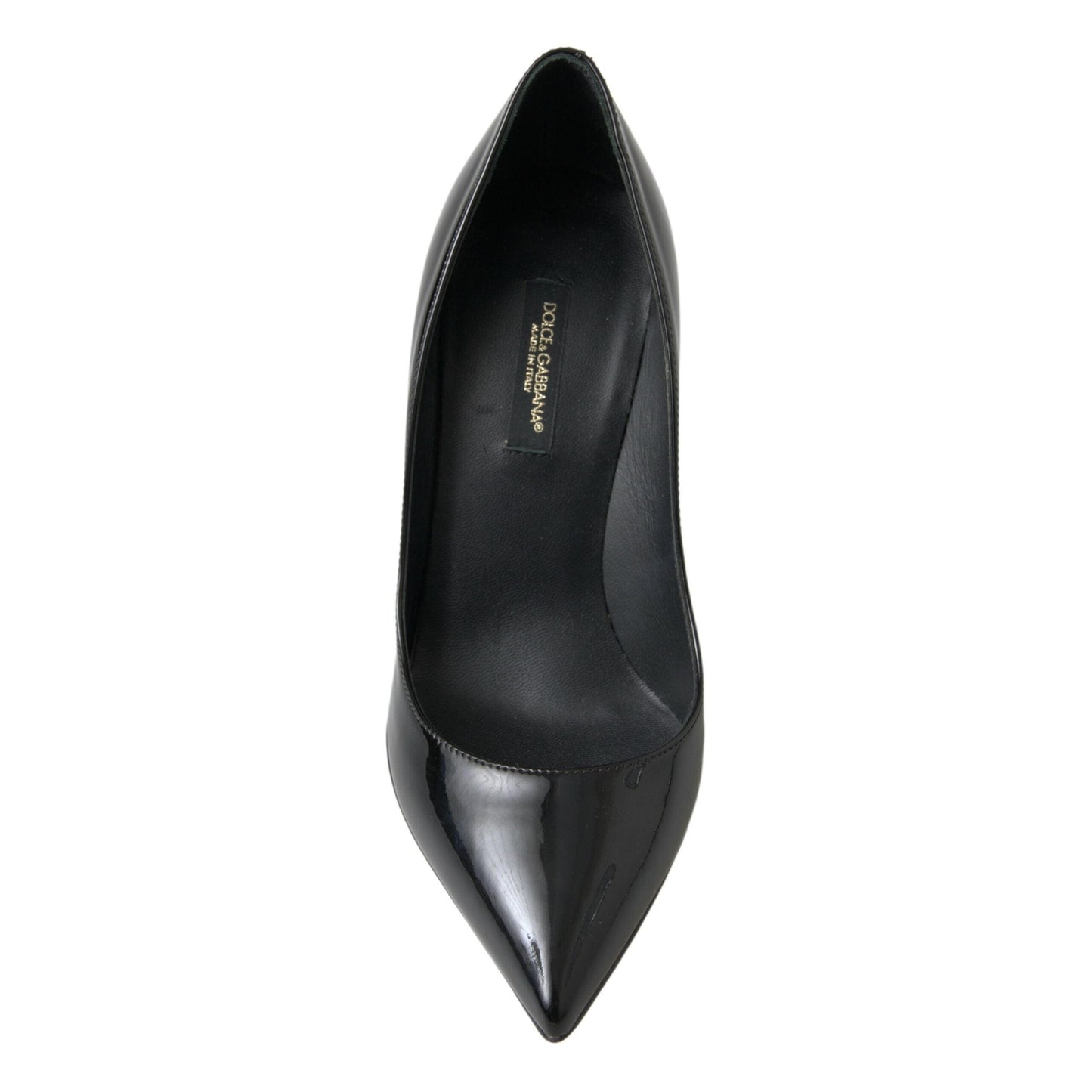 Dolce & Gabbana Black Patent Leather High Heels Pumps Shoes