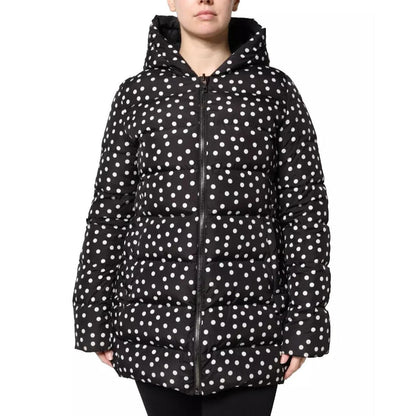 Dolce & Gabbana Black Polyester Hooded Reversible Jacket