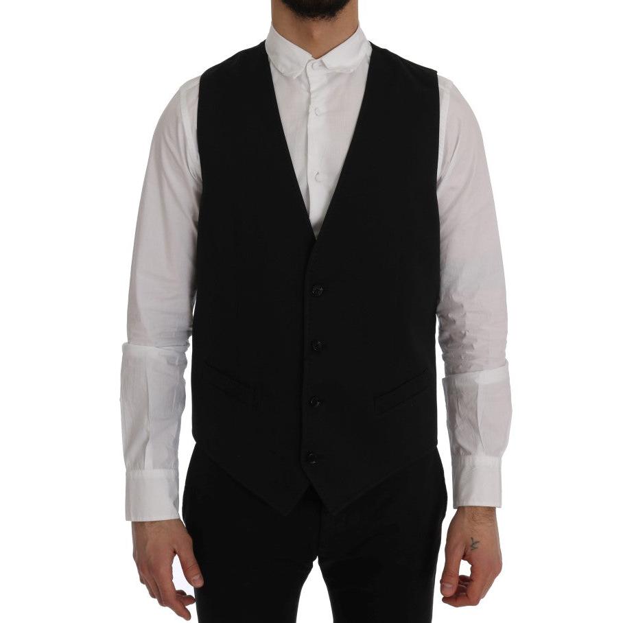 Dolce & Gabbana Black STAFF Cotton Vest