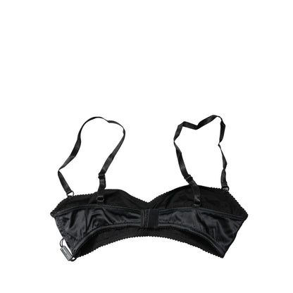 Dolce & Gabbana Black Semi-Pad Underwire Balconette Bra Underwear