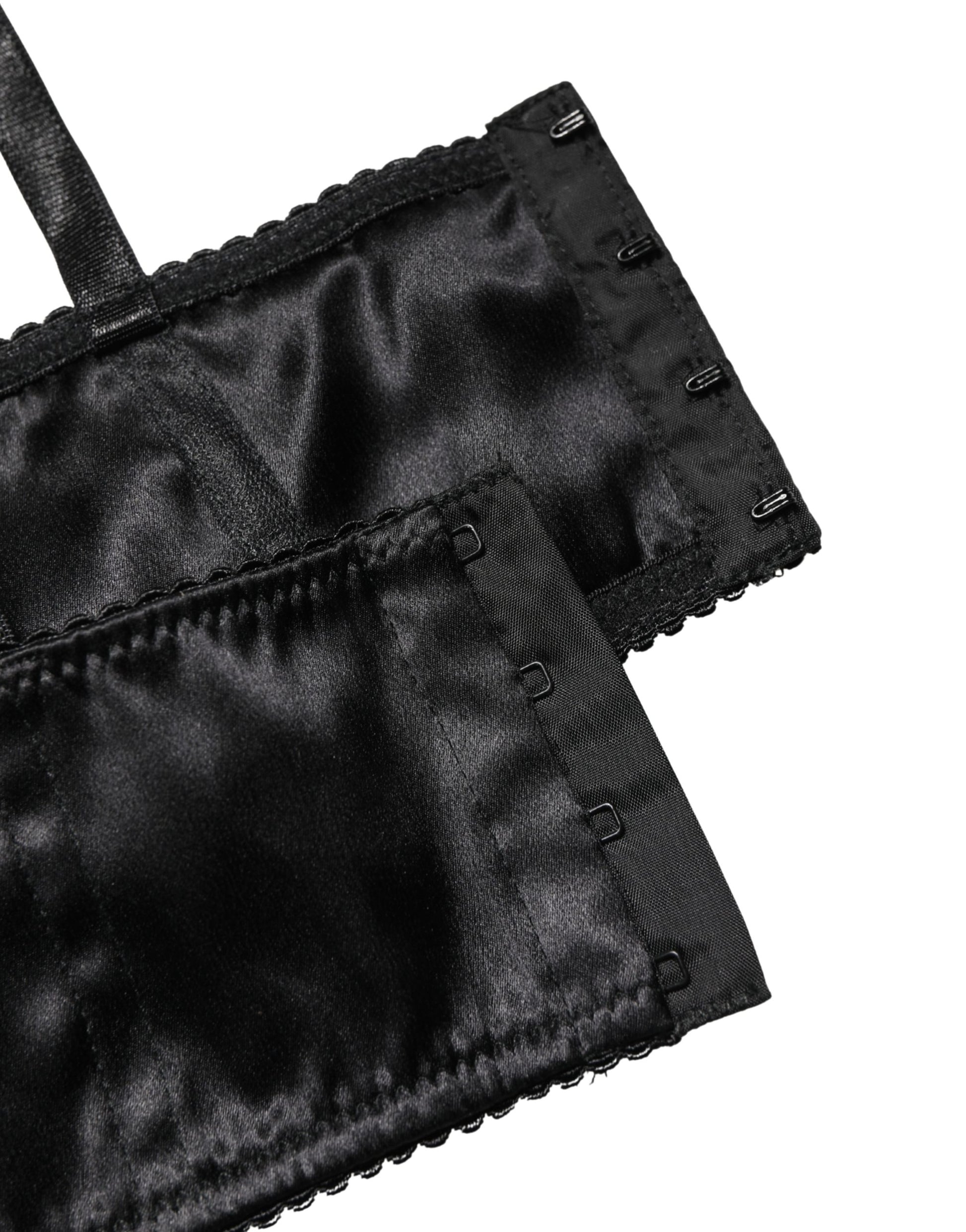 Dolce & Gabbana Black Semi-Pad Underwire Balconette Bra Underwear