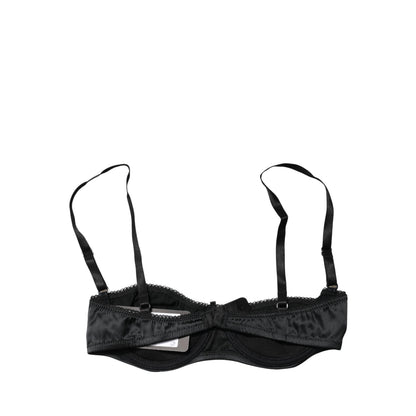 Dolce & Gabbana Black Semi-Pad Underwire Balconette Bra Underwear